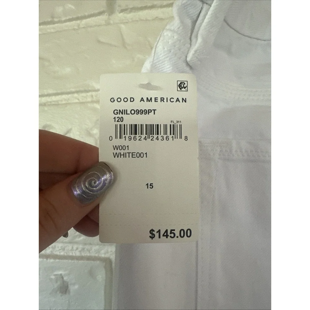 Good American‎ 90s Relaxed White Jeans Size 15 New With Tags